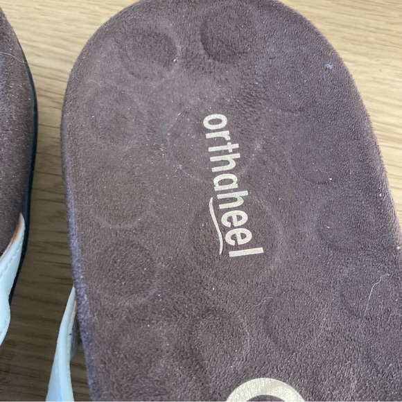 Orthaheel Size 11 Brown, Gold & White Thong Sandals - NWOT - Picture 5 of 9